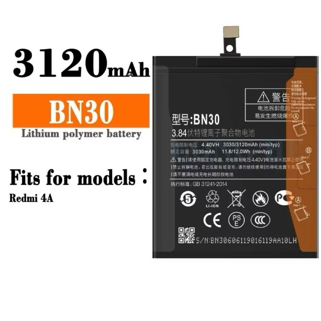 Baterai Batre  100% Redmi 4A Original - BN30