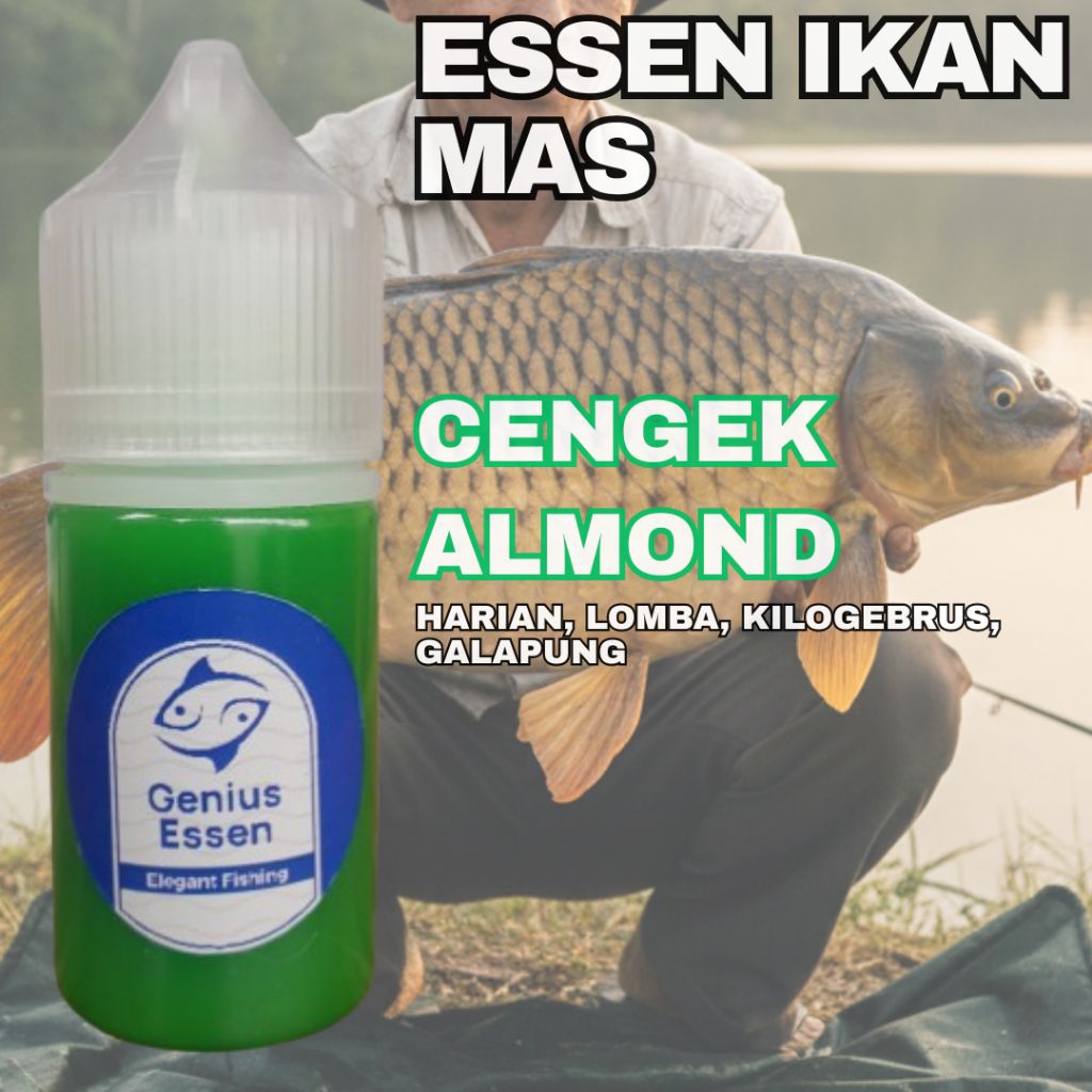 ESSEN IKAN MAS VARIAN CENGEK ALMOND essen ikan mas harian essen ikan mas lomba essen ikan mas kiloge