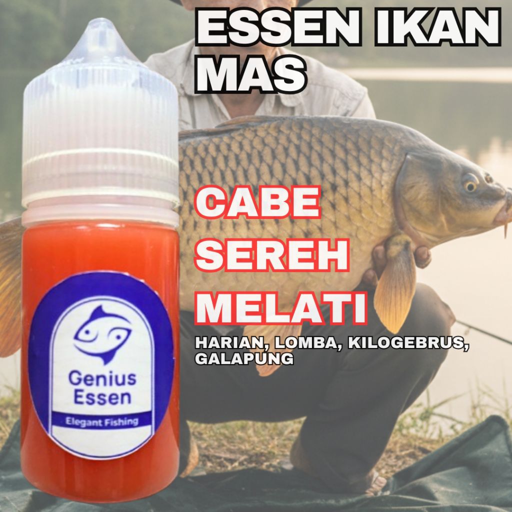 ESSEN IKAN MAS VARIAN CABE SEREH MELATI essen ikan mas harian essen ikan mas lomba essen ikan mas ki