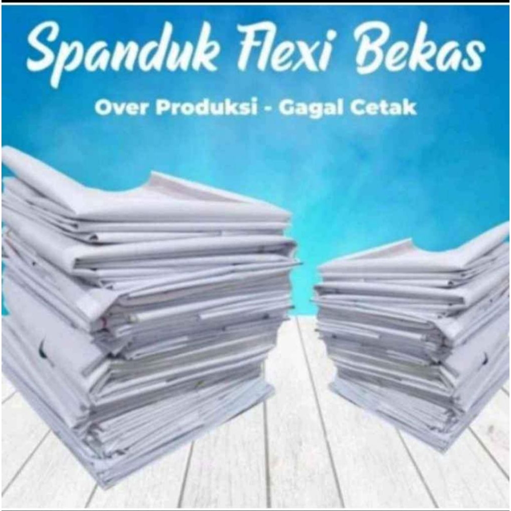 Luxiastore_ Banner Putih Polos Bahan Flexi Ukuran 1X4 Meter