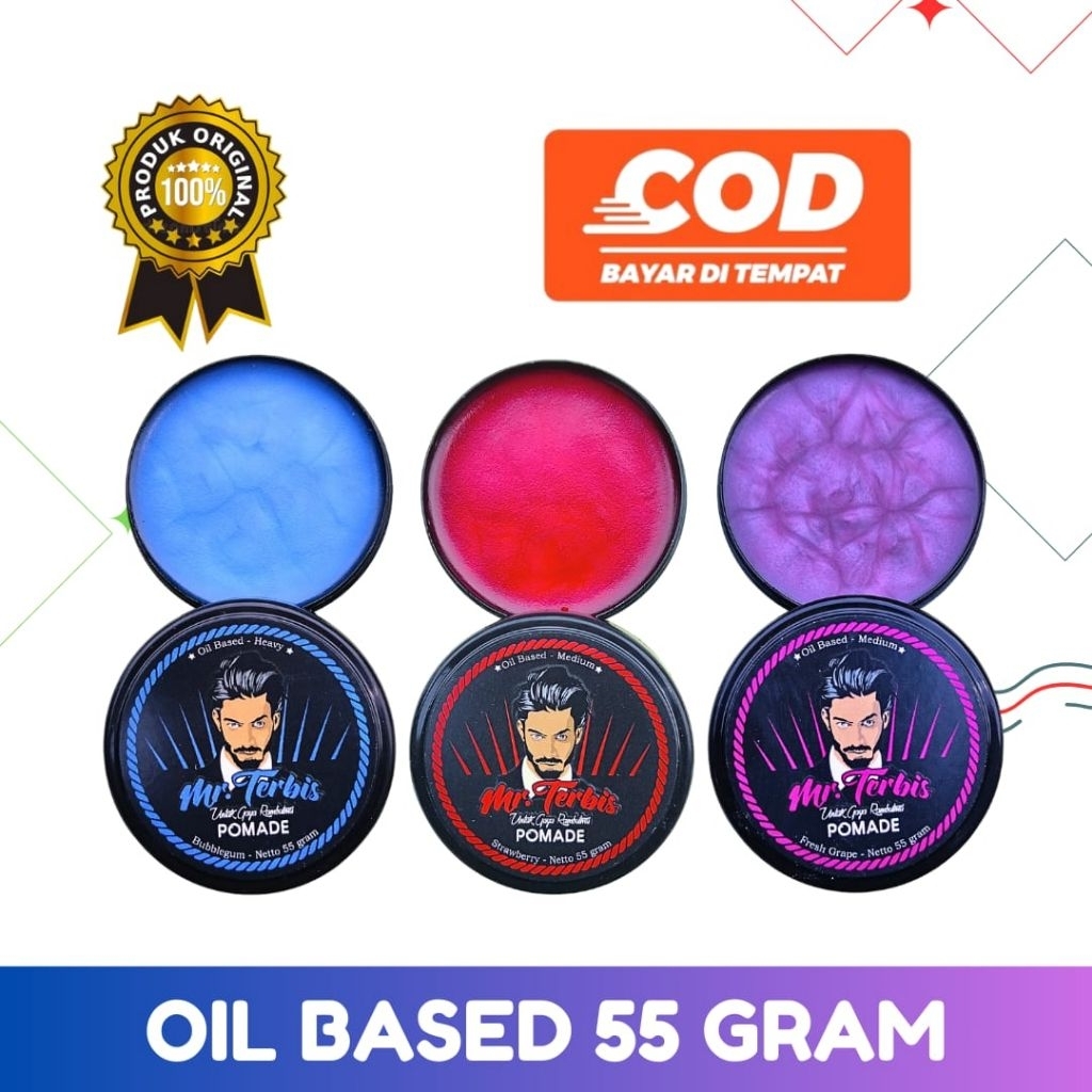 GROSIR POMADE OIL BASED MINIMAL ORDER 20 PCS POMADE MR TREBIS