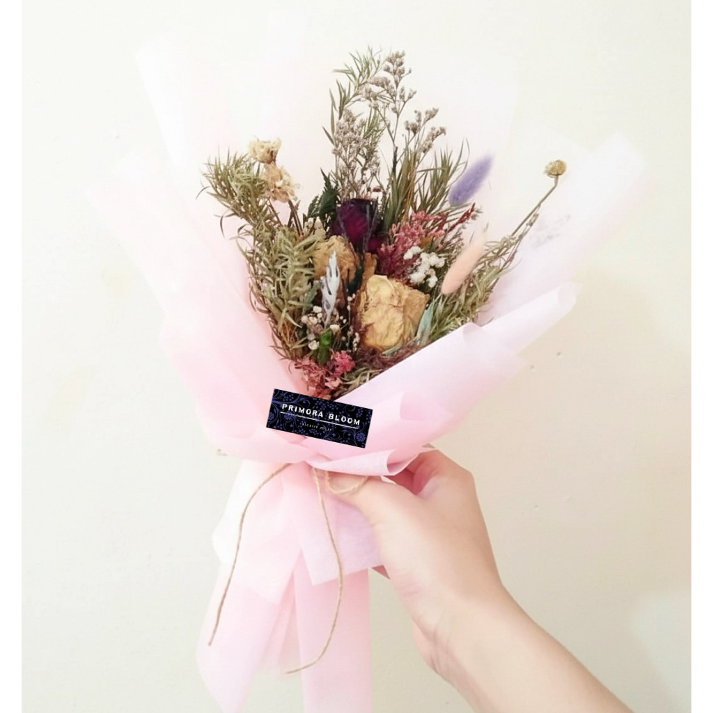 Bunga kering untuk rangkaian bunga sesuai ketersediaan bunga yg ada