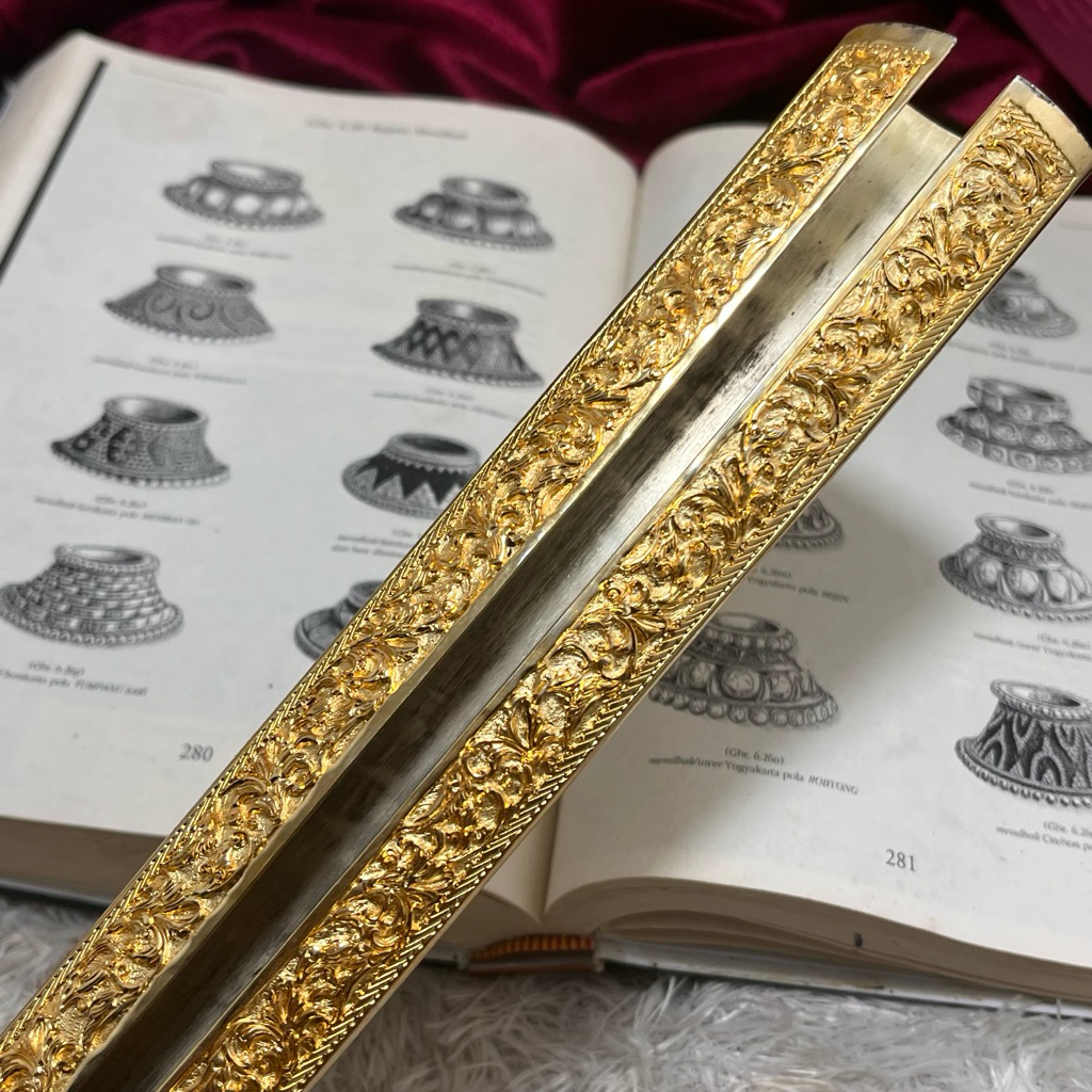 Pendok Blewah Full Perak Sepuh Emas Tatahan Srimulya Exclucive