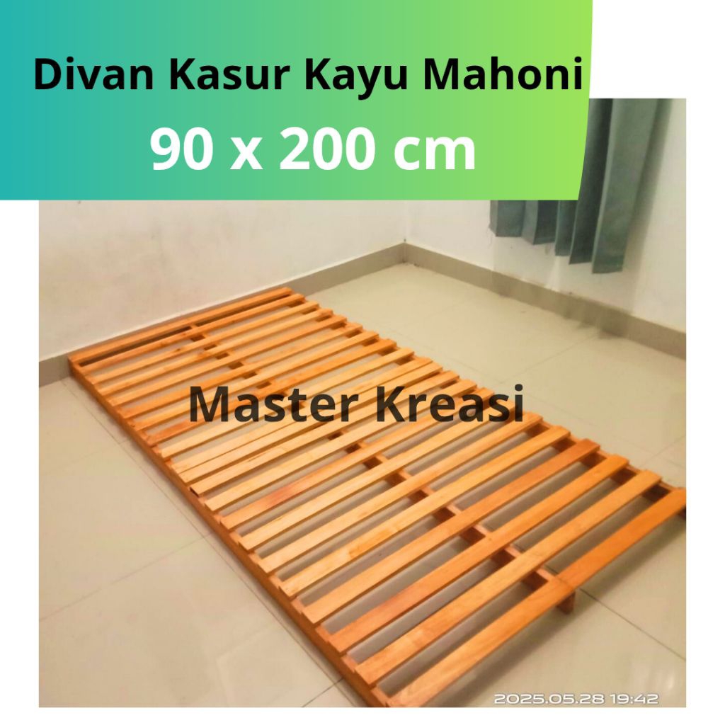 Dipan Kasur | Tatakan Kayu Minimalis 90x200cm Aesthetic | Divan Kasur Kayu Mahoni Alas Tatakan Dipan