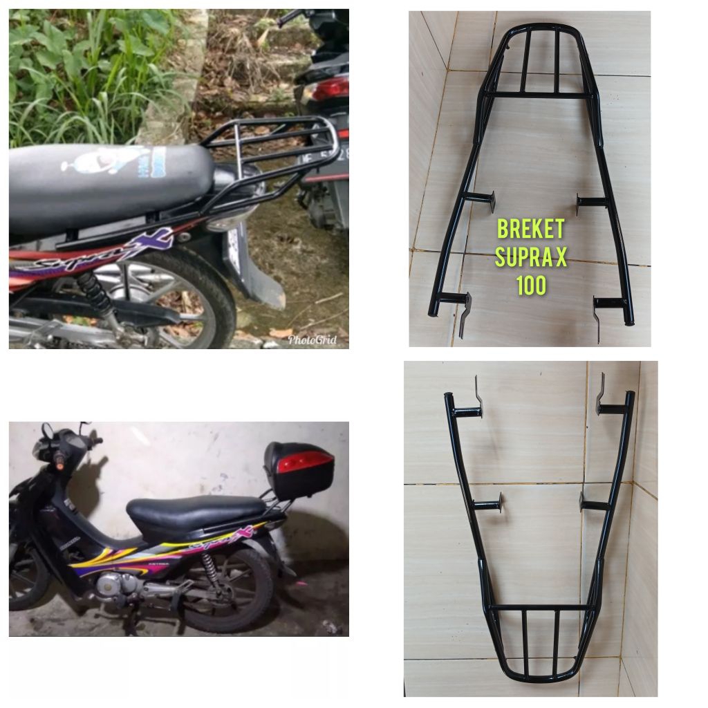 Breket Motor SUPRA X 100 Breaket Braket locco Rear Begel Dudukan Box Rak Bagasi Belakang Planger ple