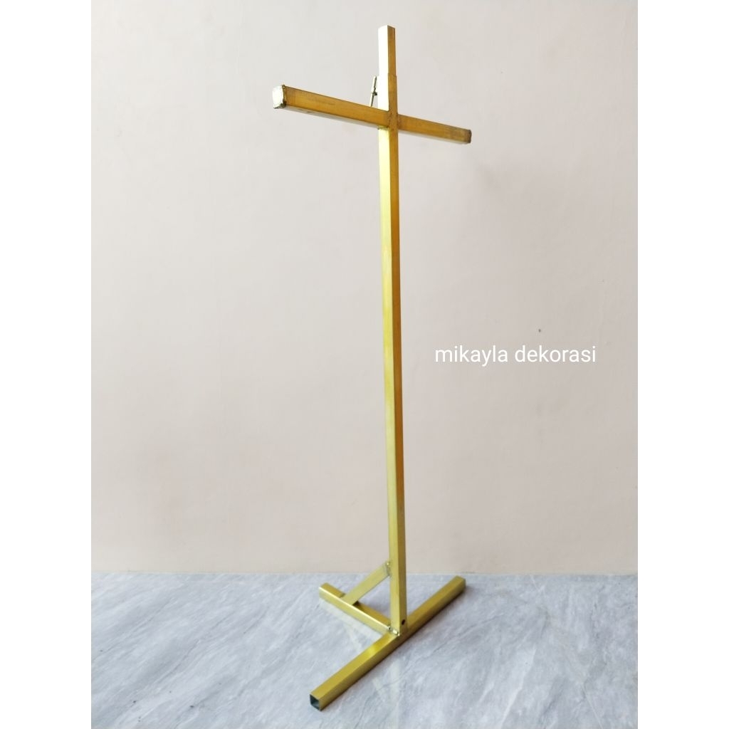 Tiang Backdrop Besi Lipat Naik Turun Dekorasi elegan/tiang gawang dekorasi besi