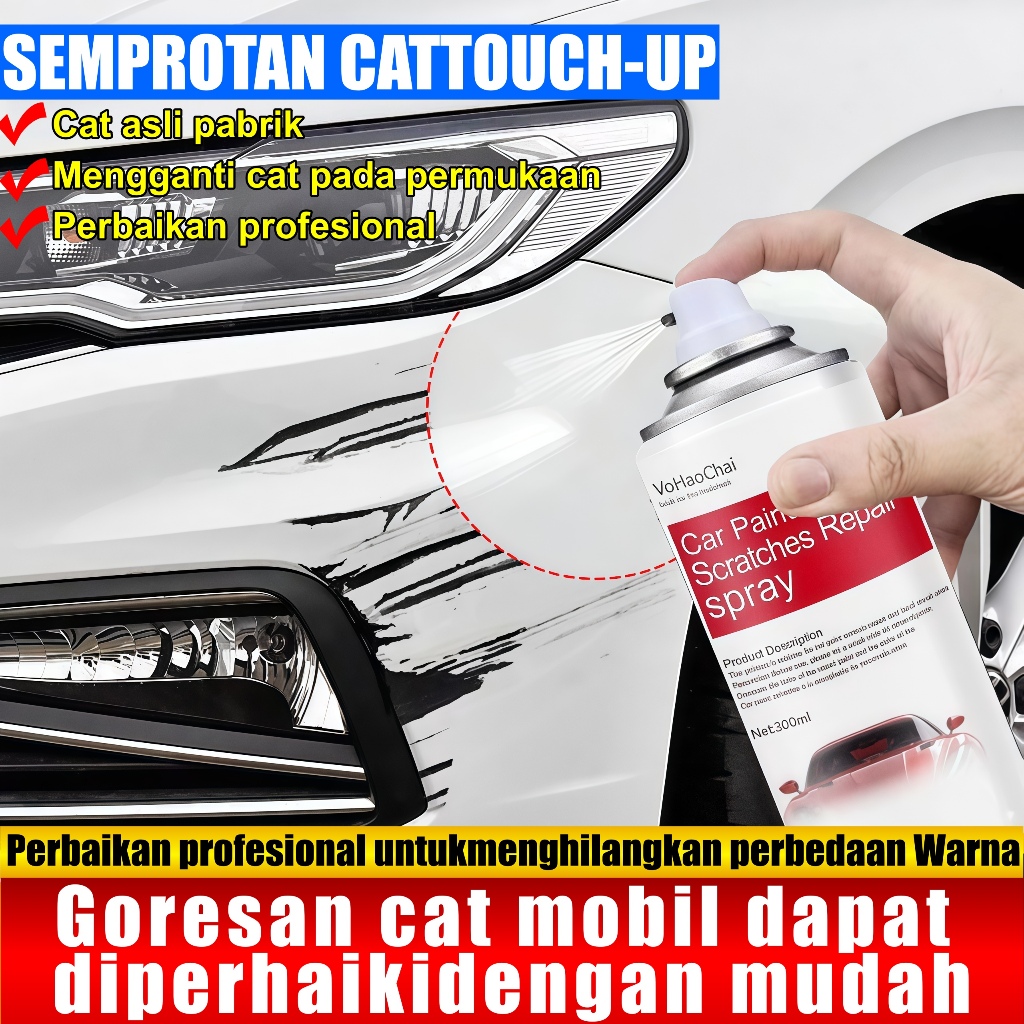 Cat semprot body motor mobil putih/hitam anti gores semprot compound kompon penghilang baret mobil k