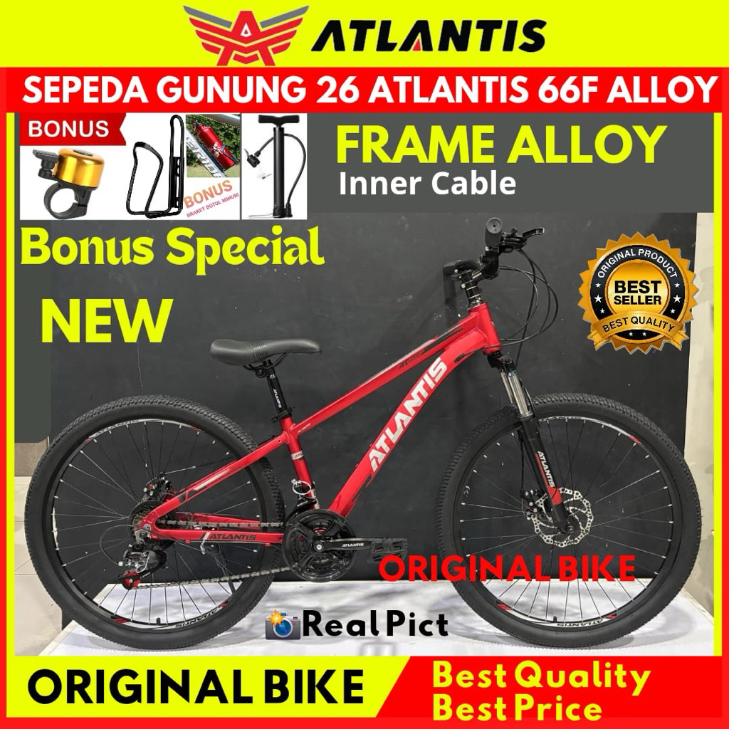 Sepeda Gunung 26 MTB Atlantis Sporty 66F Frame Allumunium Terbaru