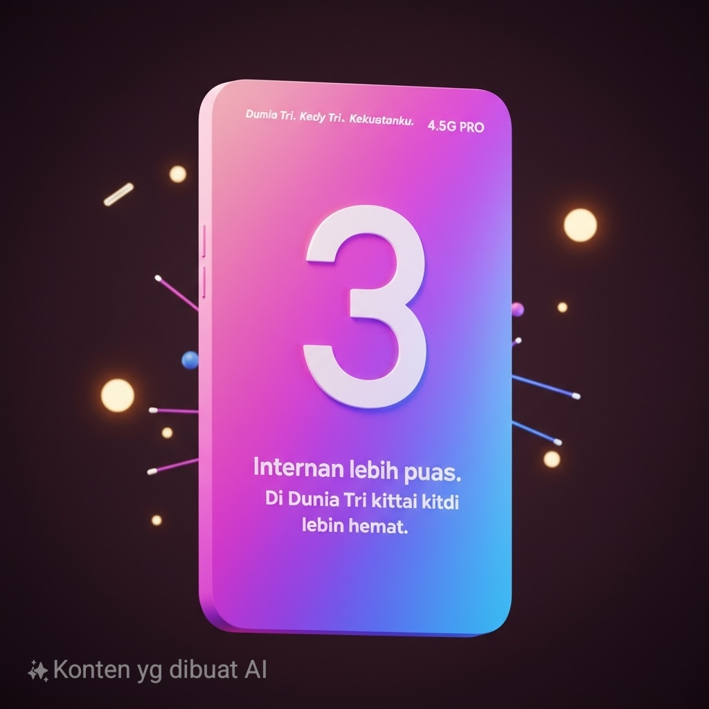 kartu perdana tri paket data kuota internet(SEGEL)