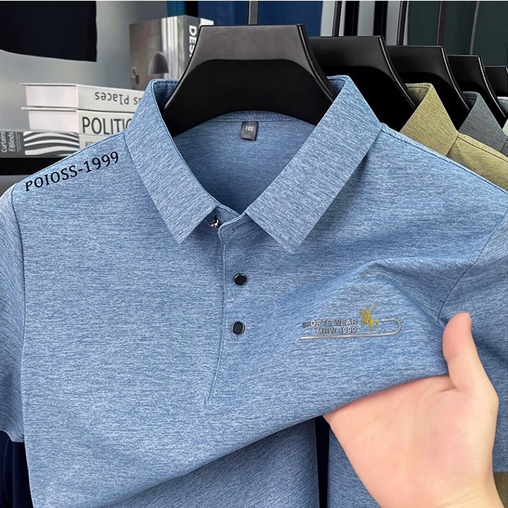 KeyBoy Kaos kerah premium polo shirt pria pria lengan pendek formal casual polo