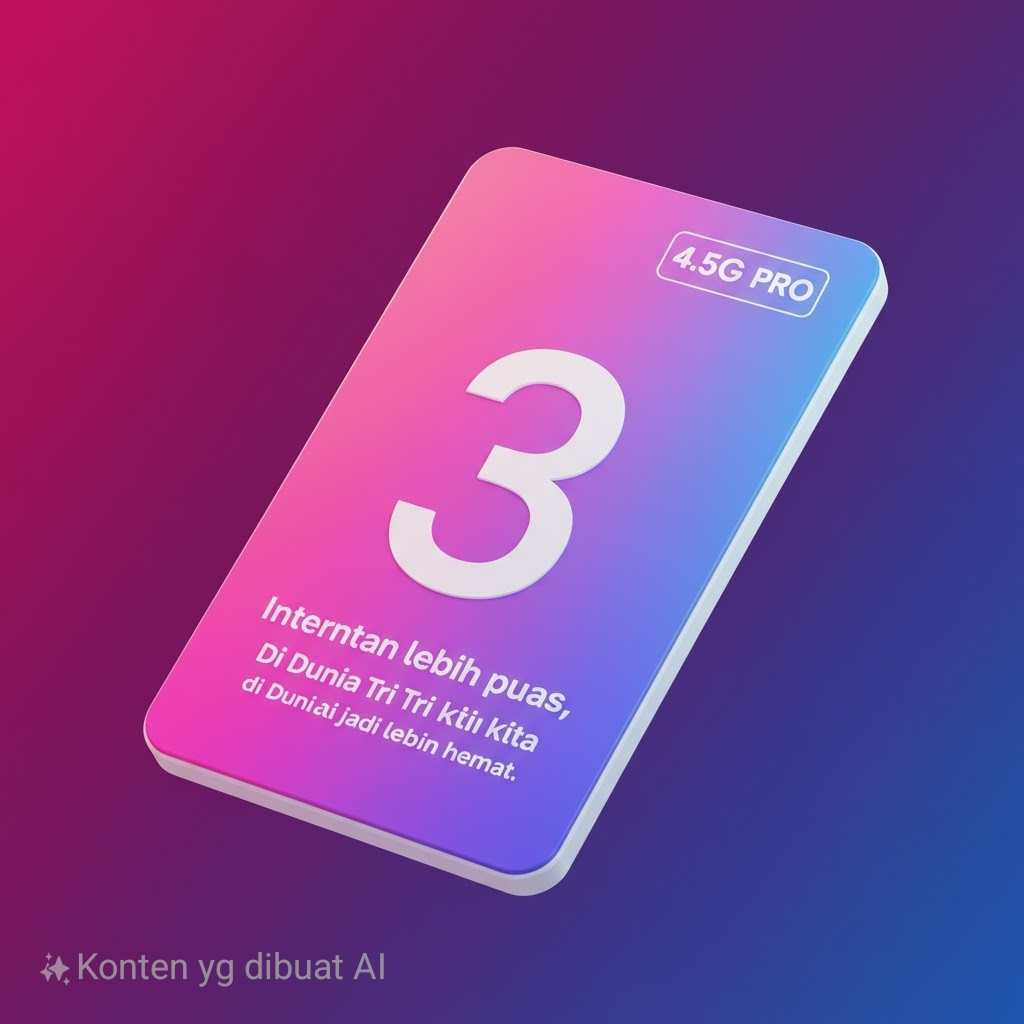 Kartu Perdana Tri Prabayar PAKET DATA 3GB(SEGEL)