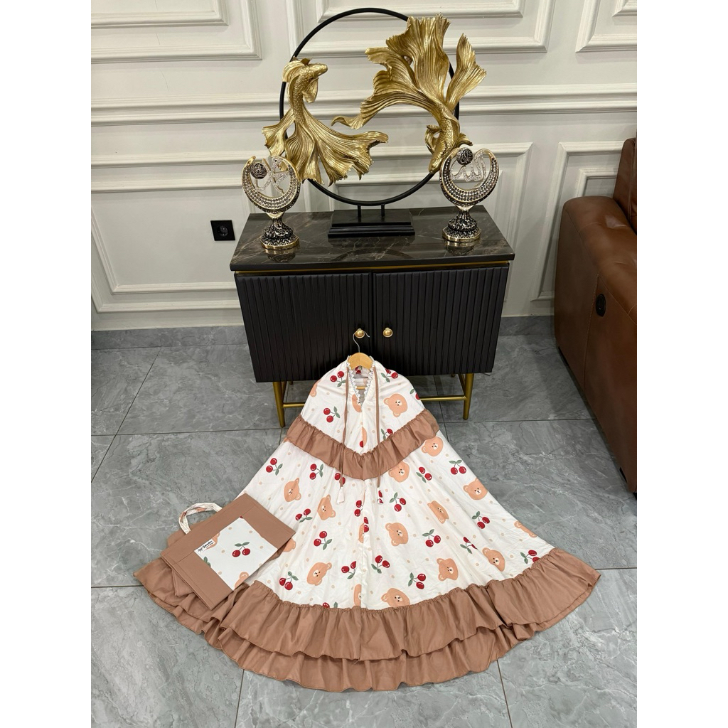 Mukena Anak Motif Umur 8-10 tahun Free Sejadah