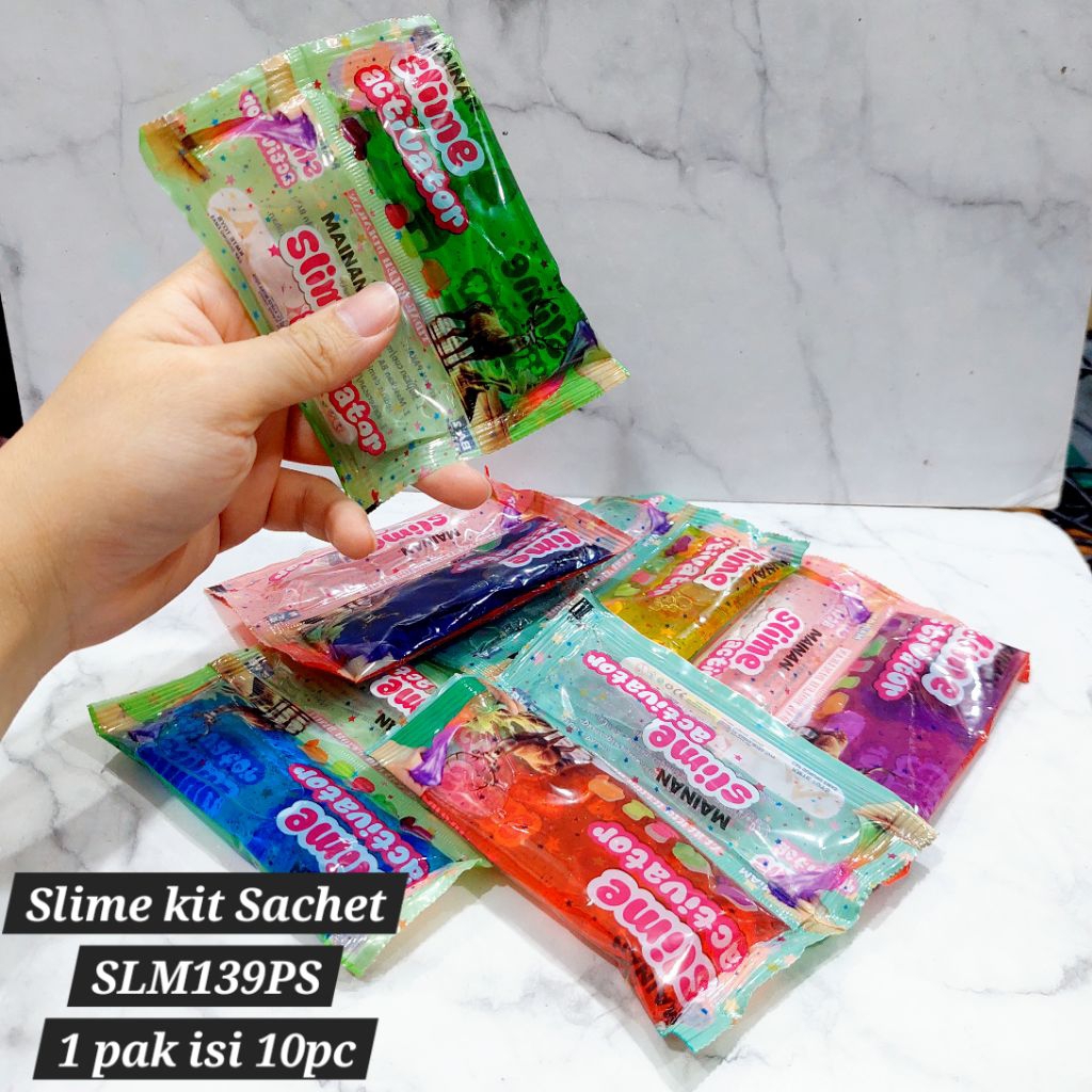 Slime kit Sachet / saset / slime kit murah / slime kit instant / slime kit unik / slime lucu
