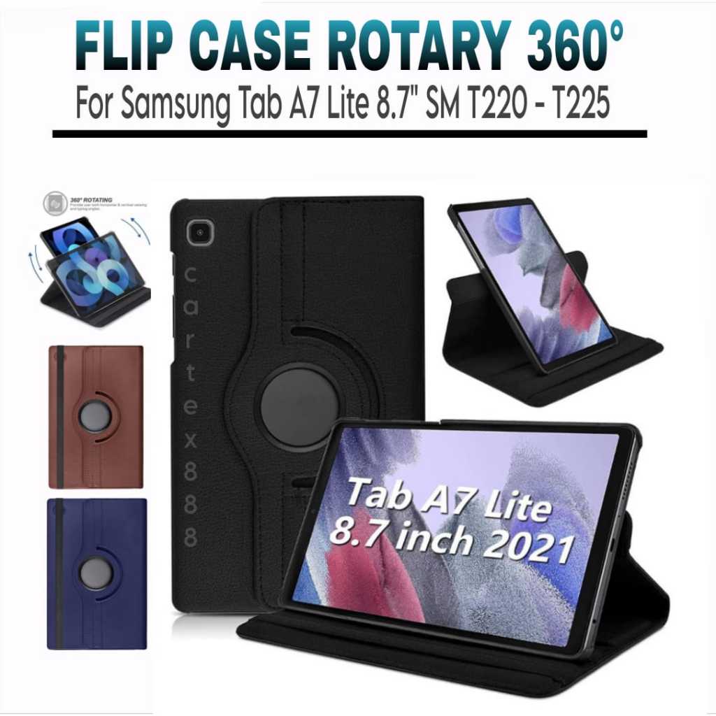 Case Rotary samsung tab a7 lite 8.7 inch / T220 / T225 / case samsung tab a7 lite / casing tablet sa