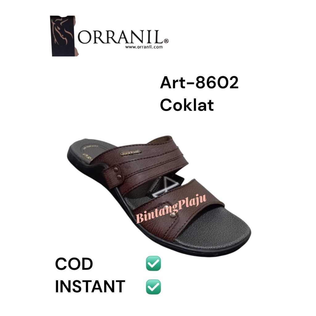 Orranil 8602| 8605 - Sandal Formal Pria Dewasa Bahan Kulit SIntetis Premium