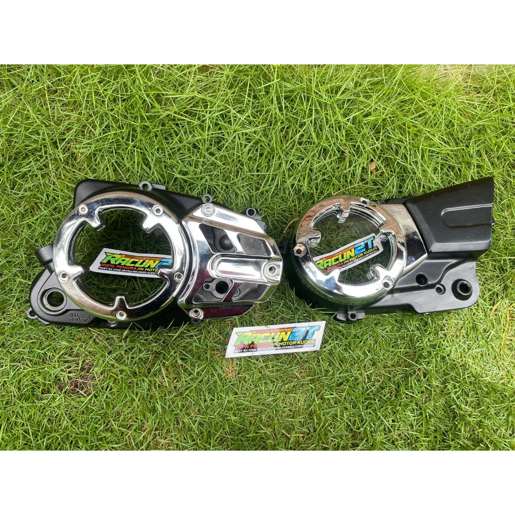 BAK KALTER BLOK MESIN RX KING NEW TRANSPARAN HITAM CROME