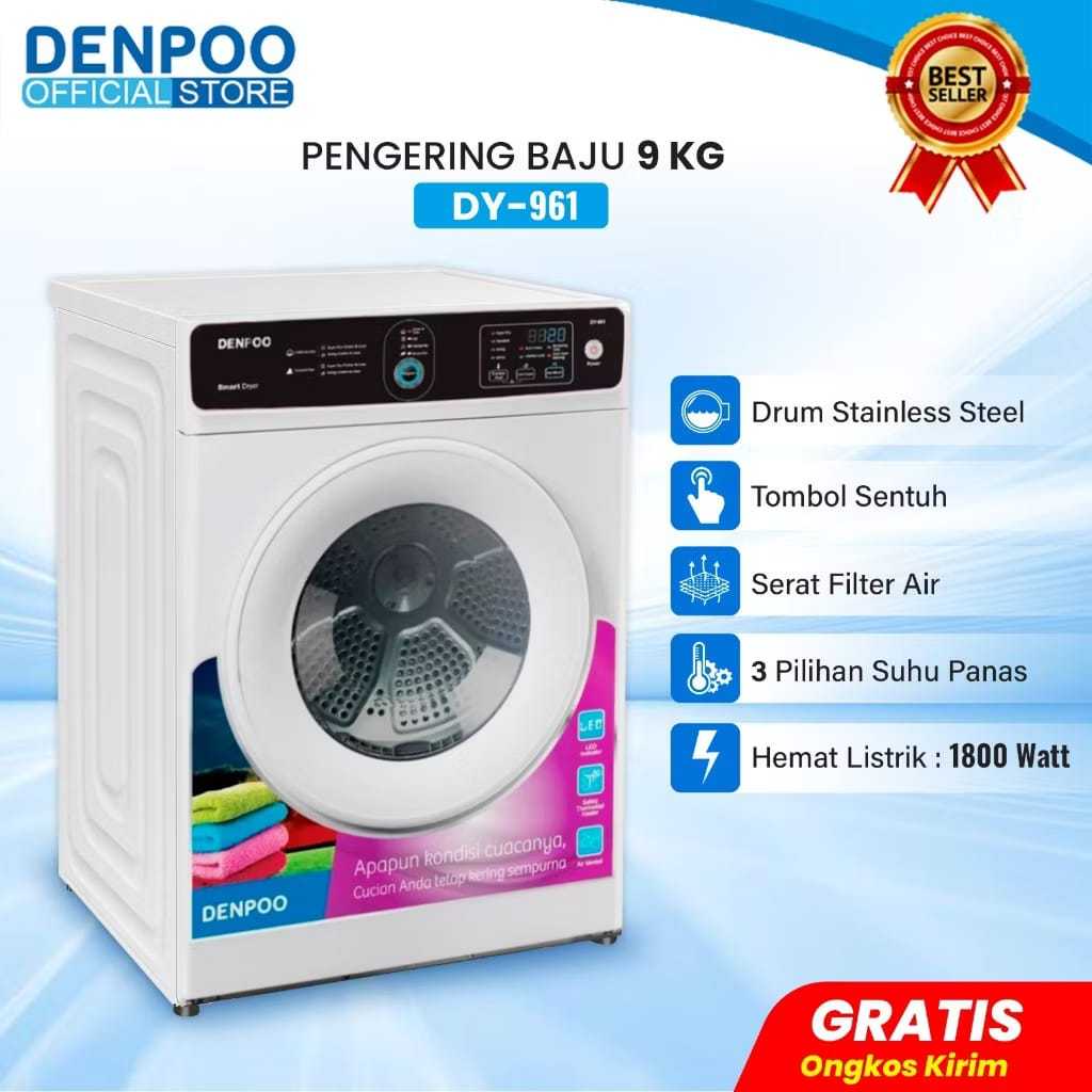 DENPOO Mesin Pengering Laundry Pakaian Dryer - DY 961