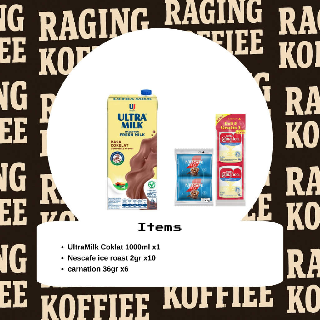 [Bundle Kecil] - Susu UHT Ultra Milk Coklat, Nescafe, Krimer