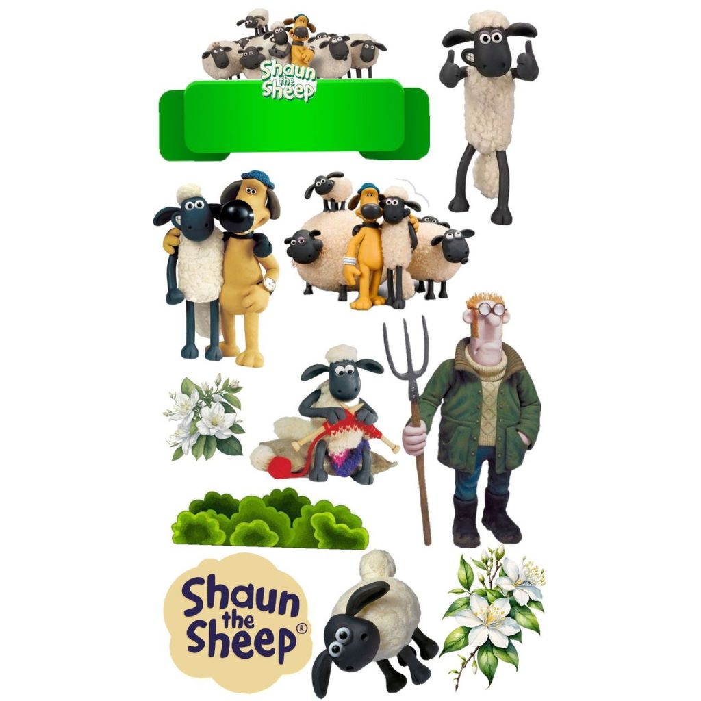 SHAUN THE SHEEP/ Topper Cake  SHAUN THE SHEEP Custom Nama
