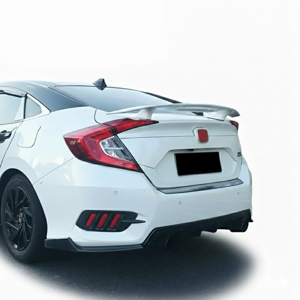Wing Spoiler Honda Civic Turbo Hatchback GT Plane Plastik ABS (2016-2021)