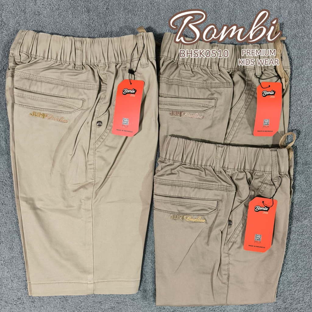 Bombi - Celana Pendek Chino Anak Laki-laki 6th - 17th BHSK0510 // Celana Pendek Chino Anak Laki-Laki