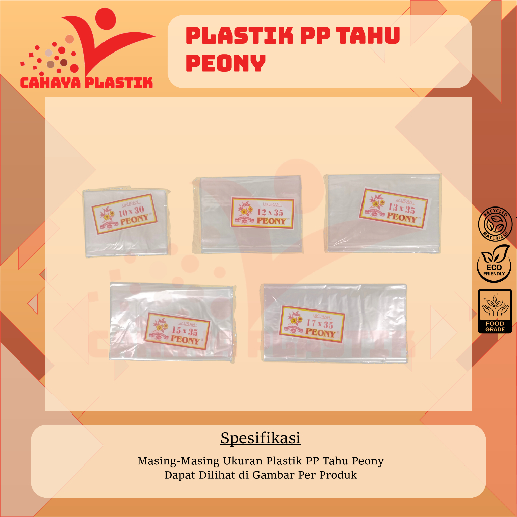 Kantong Plastik PP Tahu Ukuran 10x30 13x35 17x35 / Kantong Plastik PP Bening Tipis / PP Tahu 10 x 30
