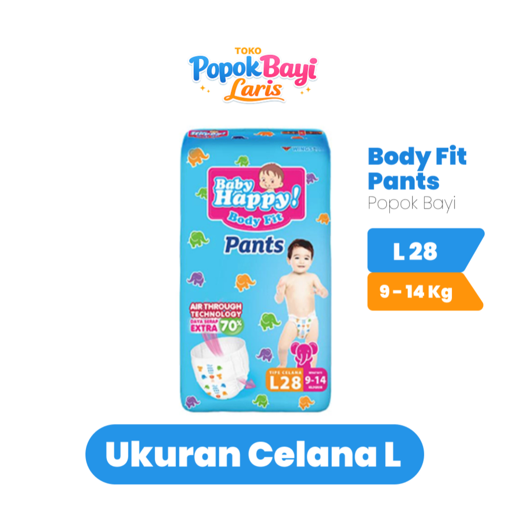 Baby Happy Pants L28 - Popok Bayi Baby Happy Pants - Popok Bayi Tangerang Murah - Popok Bayi Murah -