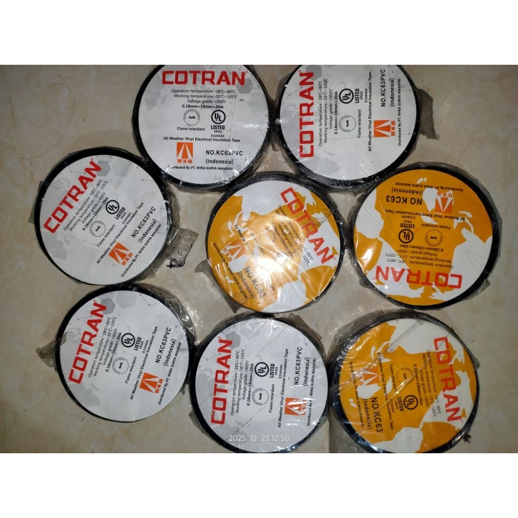 isolasi cotran pvc warna hitam