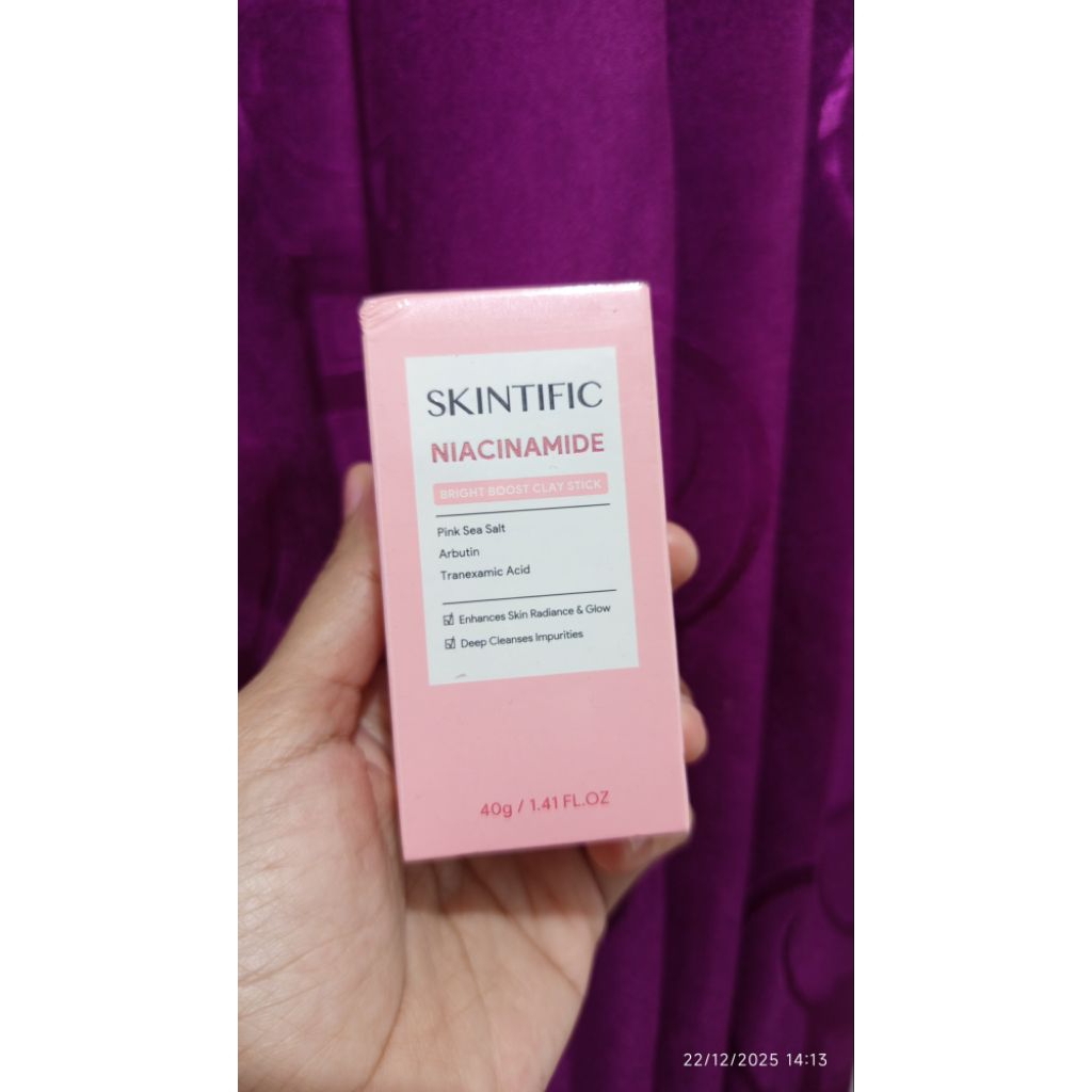 SKINTIFIC Clay Mask Stick | SKINTIFIC NIACINAMIDE Bright Boost Clay Stick