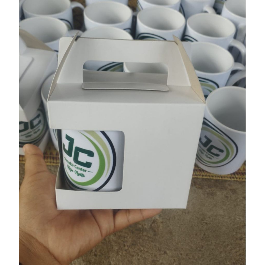 Souvenir Mug Keramik Sablon Kemasan Box