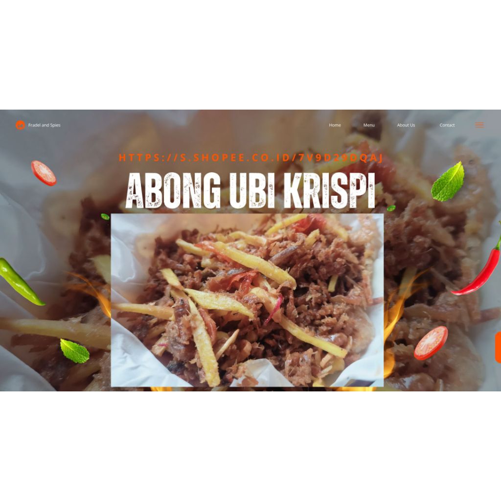 Abong Ubi Krispi Mpok Linda/Abon Asin/Lauk Kering/Lauk Pauk/Makanan Ringan/Cemilan