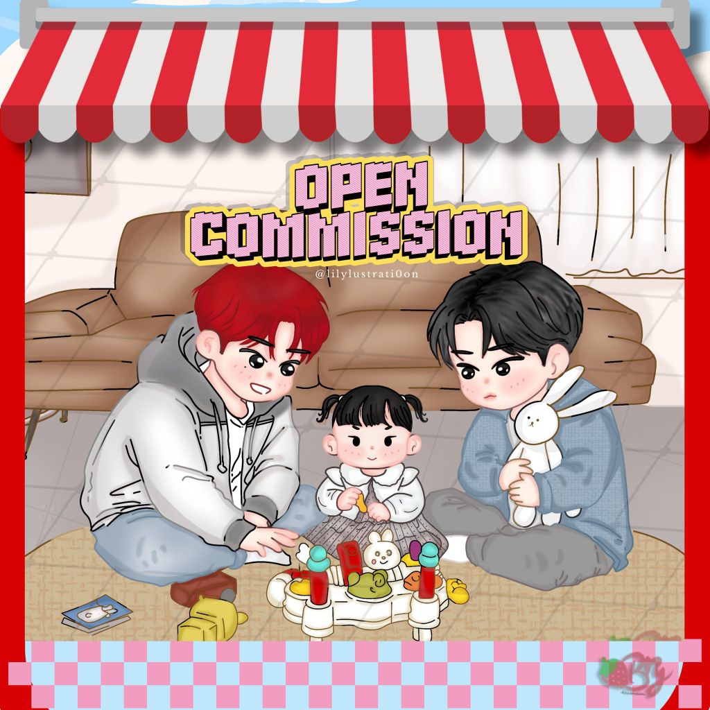 (SOFT FILE) Commission art/ Chibi Commission/ Jasa ilustrasi/ Costume Gambar/ Chibi Style