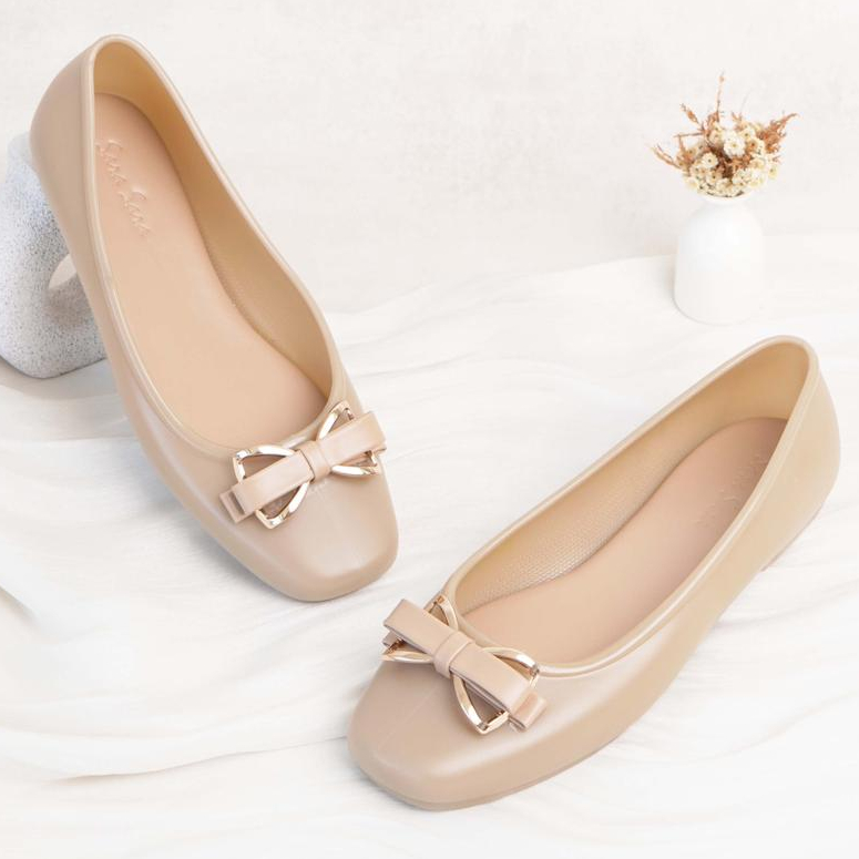 SARA SARA YUK - LISA Sepatu Sandal Mary Jane Flat Bahan Jelly Ukuran 36 - 40 Sendal Wanita Karet PVC