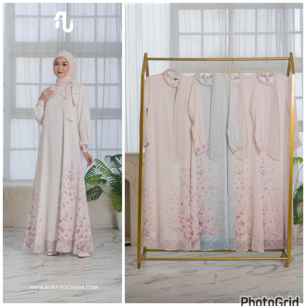 AZRINA DRESS/ALIRA FASHION Gamis mewah simple wanita muslimah edisi raya 2026