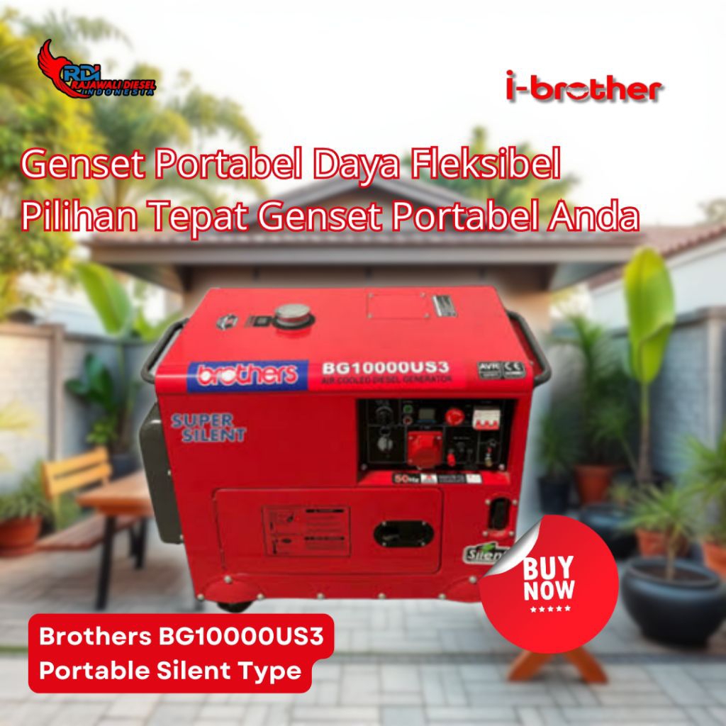 GENSET 7 KVA | 5000 WATT 3 PHASE BROTHERS BG10000US3 SILENT
