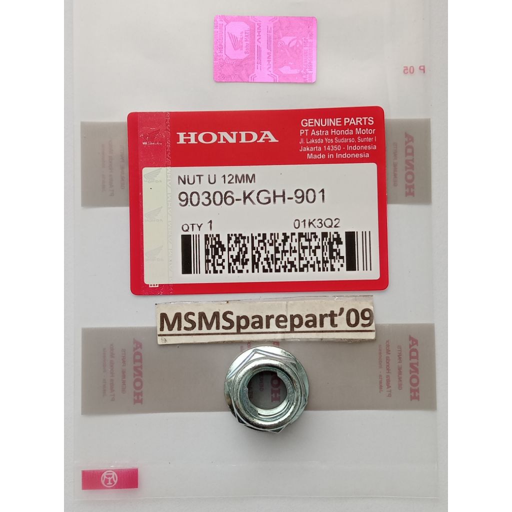 MUR AS RODA DEPAN 12MM BEAT KARBU FI ESP VARIO 125 150 160 GENIO PCX ADV CB 150 HONDA 90306-KGH-901