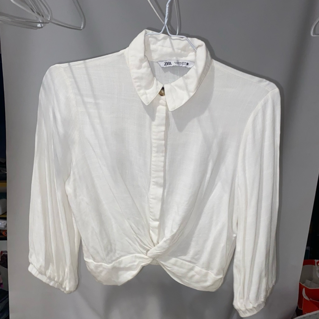 Zara kemeja linen putih
