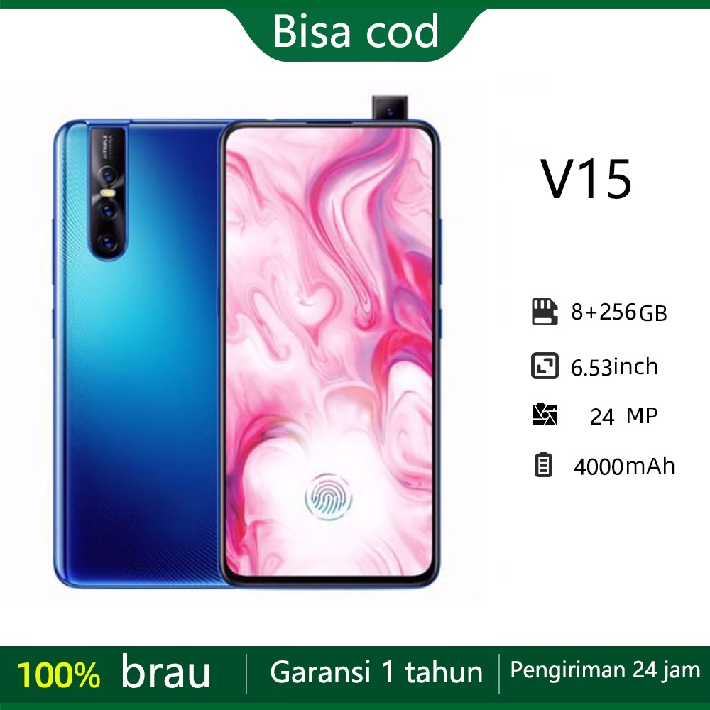 baru vivo v15 ,y17 ram 8/256gb ,y67 ram 6/128gb baru layar lebar 6.53 inci Fullset hp murah jaringan