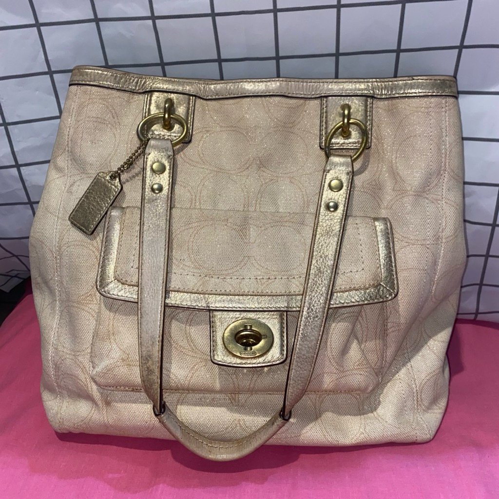 Tas coach tote bag denim