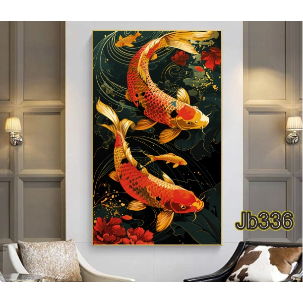 Promo Stiker Dinding Ikan Koi Kekinian - Wallpaper Ikan Koi Terlaris - Stiker Dekorasi Ikan Koi 3d