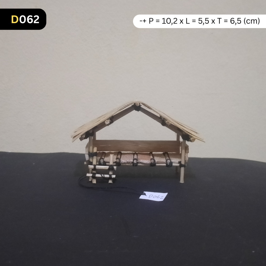 mr2 D062 - Miniatur rumah / saung / gubuk kayu bambu aksesoris diorama, paludarium, akuarium, aquasc