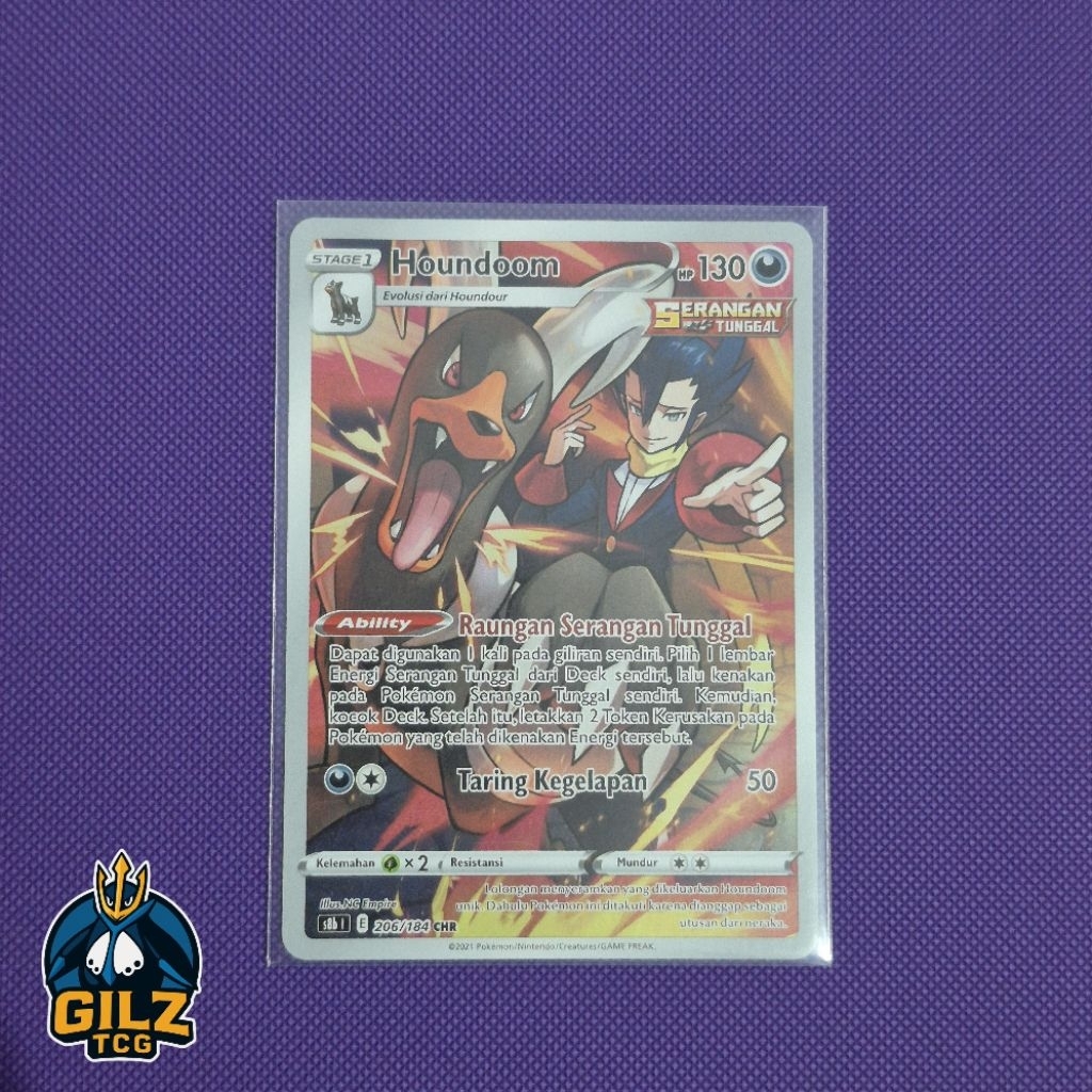 Kartu Pokemon Houndoom CHR 206/184