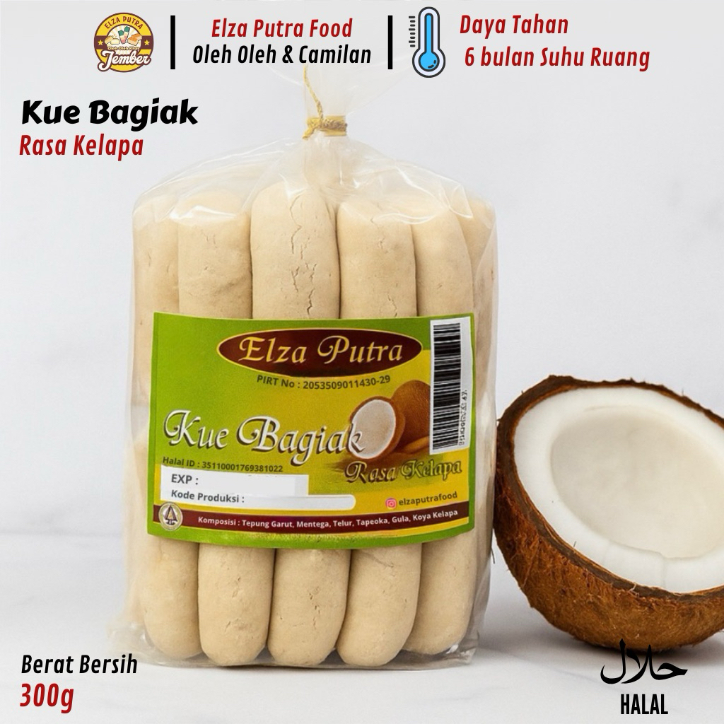 Kue Bagiak Rasa Kelapa Khas Banyuwangi Netto 300 gram