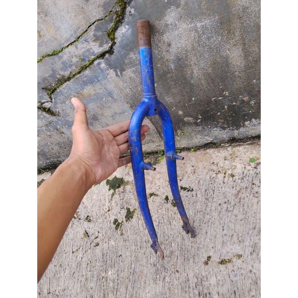 FORK SEPEDA RIGID BAN 20" STEERTUBE 13 CM drat standar NOS cocok buat sepeda ban 20 Federal Lipat Mi