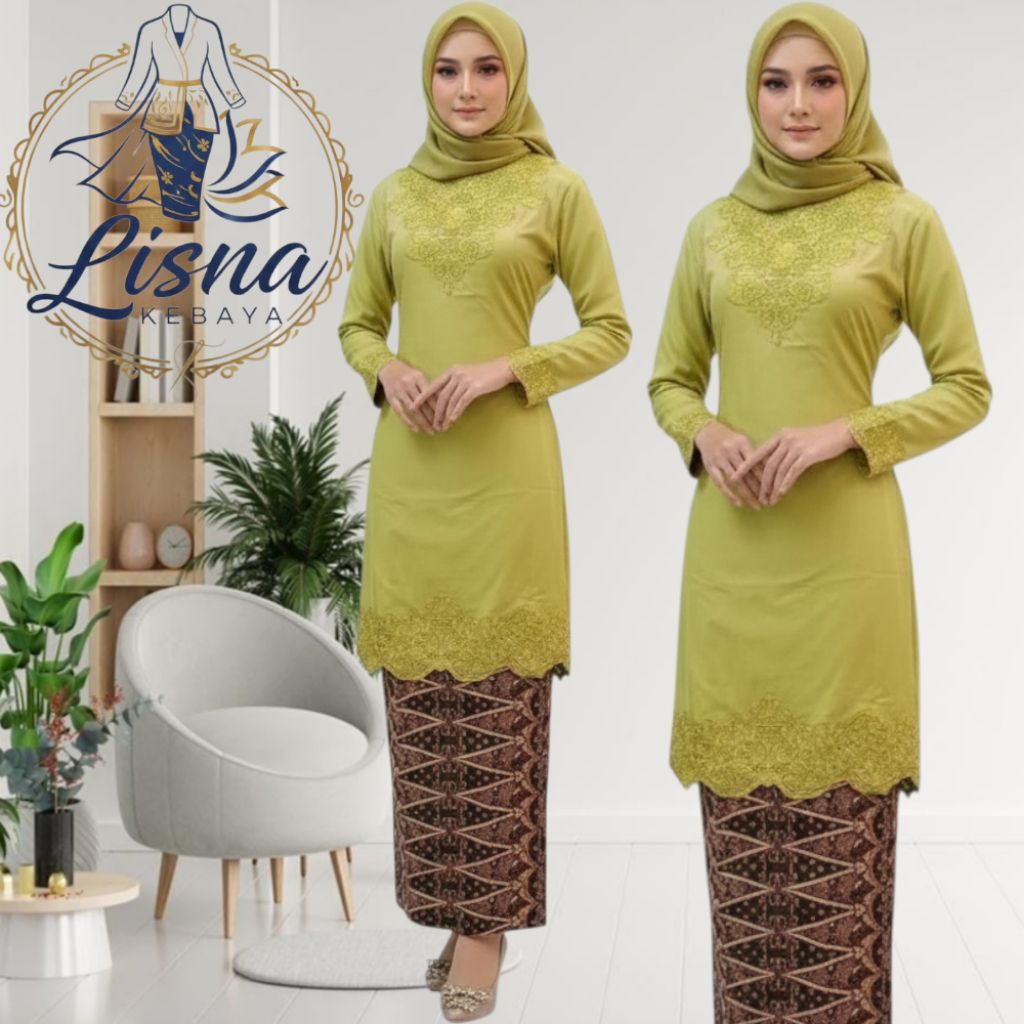 Setelan Kebaya Kurung Modern Encim Baju Kurung Model Tunik