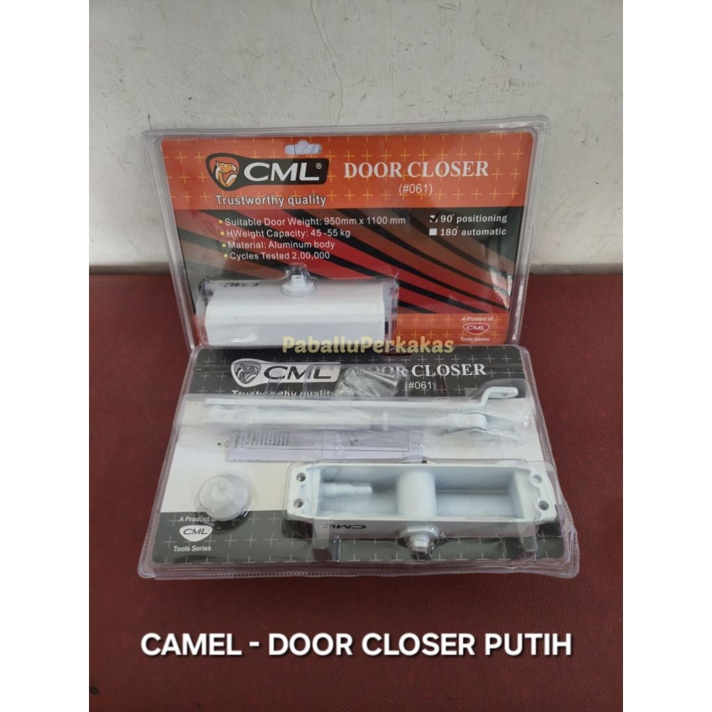 Camel Door Closer Pintu Warna Putih / Penahan Pintu Door Closer Heavy Duty