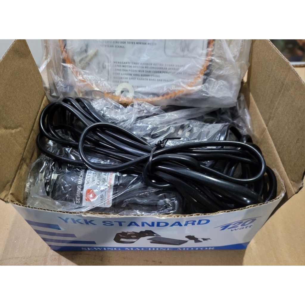 Dinamo Mesin standar ykk jahit . obras . original . lengkap .hitam