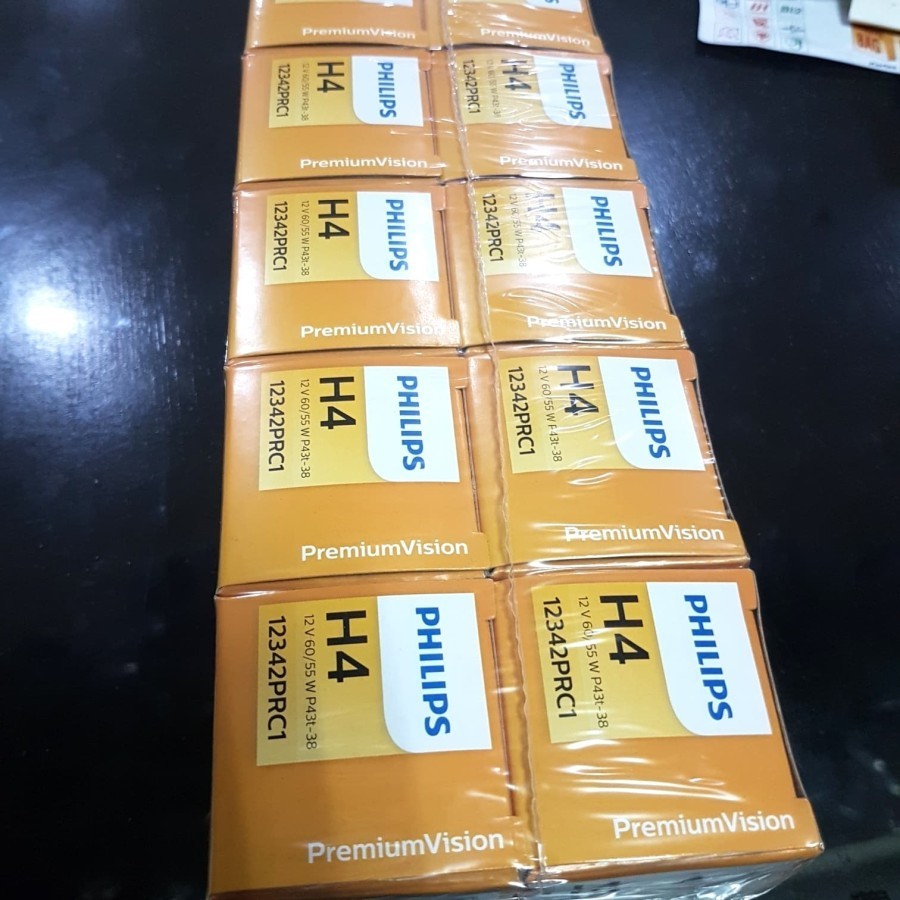 Bohlam philips H4 12v 60/55W P43t-38 lampu depan mobil Kuning