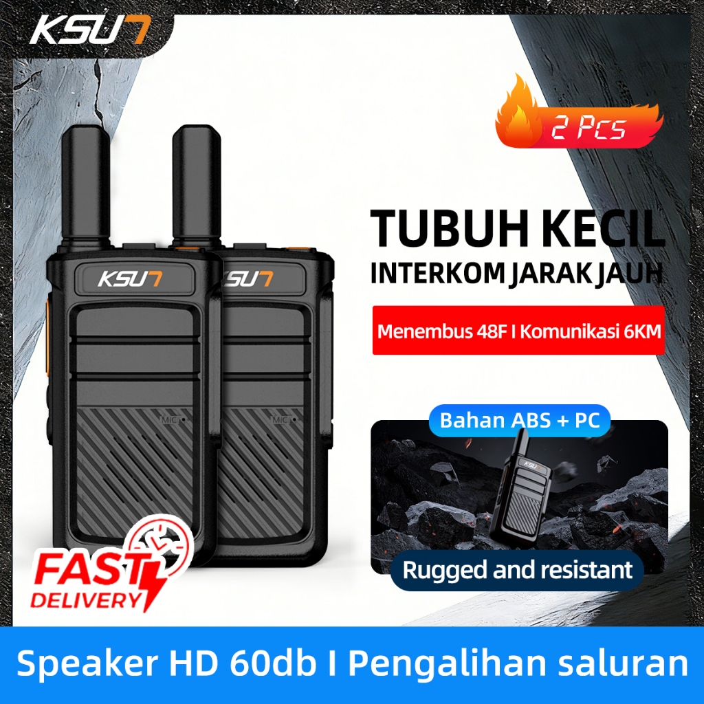 KSUN X-TFSI Walkie Talkie WalkieTalkie Sepasang 5W Handy Talkie jarak jauh