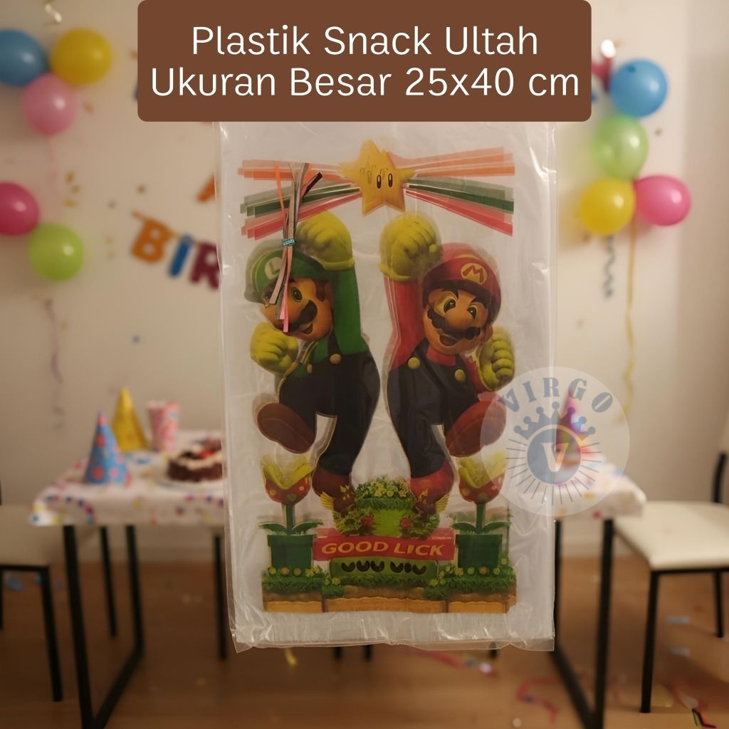 {Isi 20} Plastik Snack Ulang Tahun Besar 25x40 cm - Plastik Ultah Cowok / Cewek